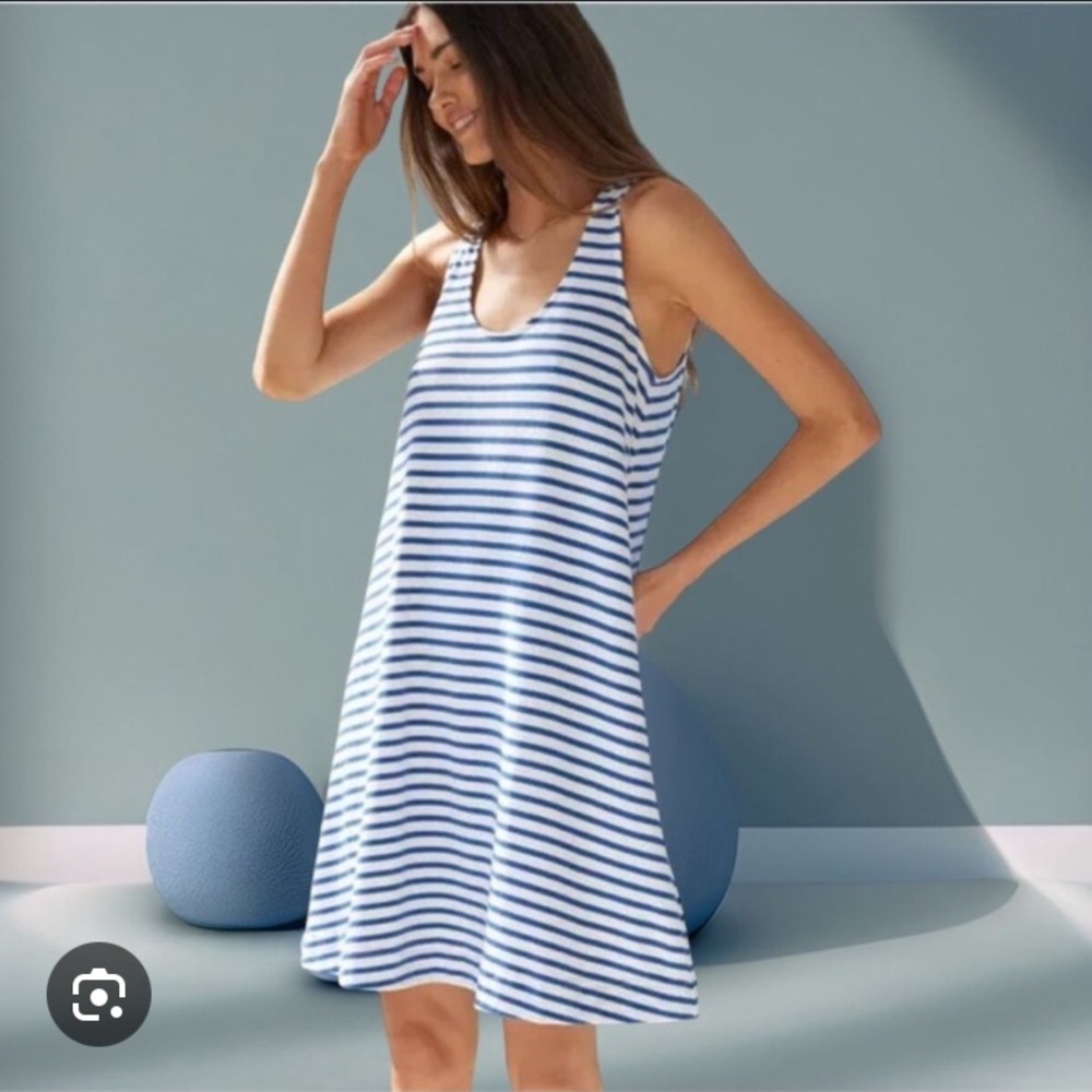AYR Blue and White Striped Dress